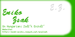 eniko zsak business card